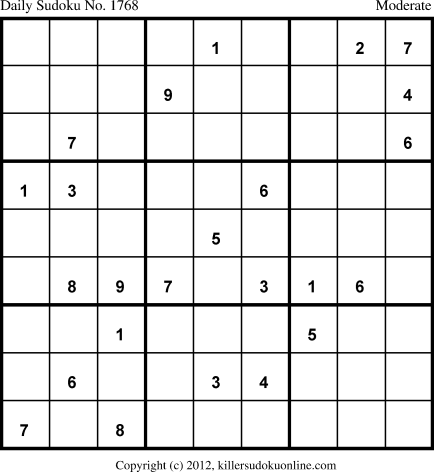 Killer Sudoku for 1/4/2013