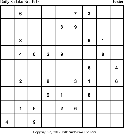 Killer Sudoku for 6/3/2013