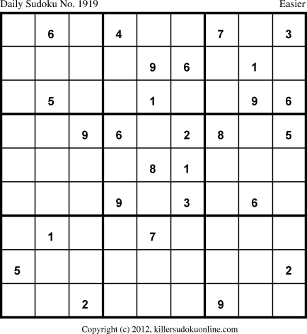 Killer Sudoku for 6/4/2013