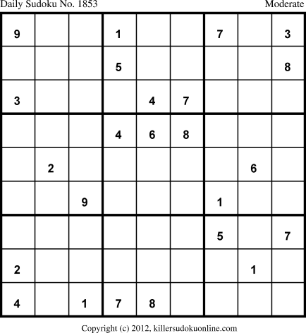 Killer Sudoku for 3/30/2013