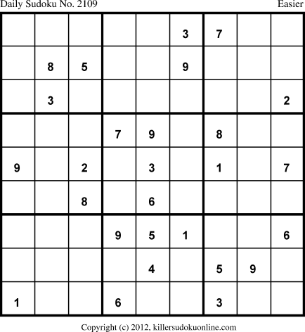 Killer Sudoku for 12/11/2013