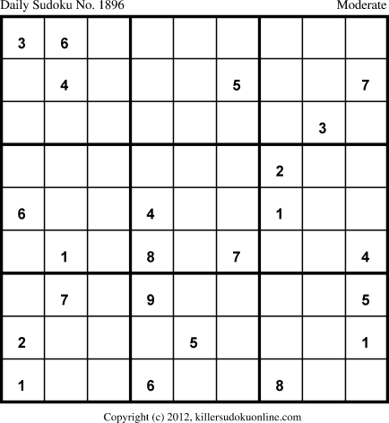 Killer Sudoku for 5/12/2013