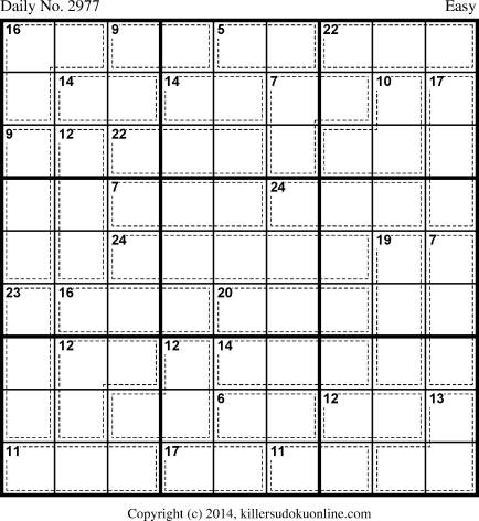 Killer Sudoku for 2/11/2014