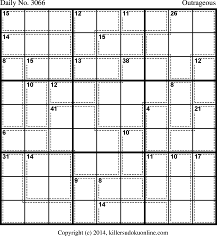 Killer Sudoku for 5/11/2014
