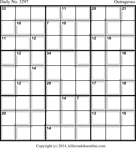 Killer Sudoku for 12/28/2014