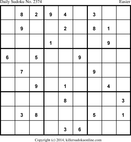 Killer Sudoku for 9/2/2014