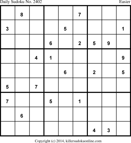 Killer Sudoku for 9/30/2014