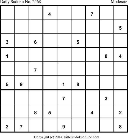 Killer Sudoku for 12/5/2014