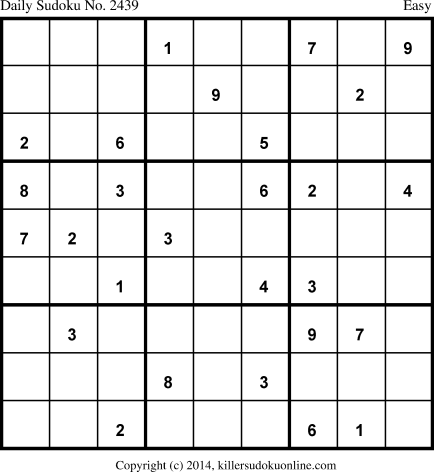 Killer Sudoku for 11/6/2014