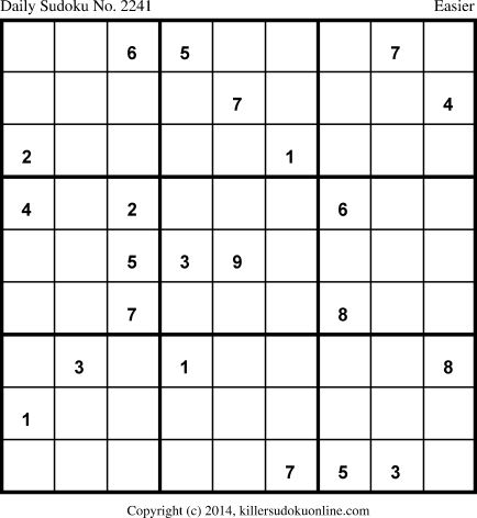 Killer Sudoku for 4/22/2014