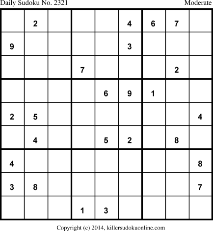 Killer Sudoku for 7/11/2014