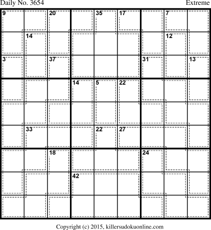 Killer Sudoku for 12/20/2015