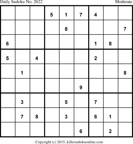 Killer Sudoku for 5/8/2015