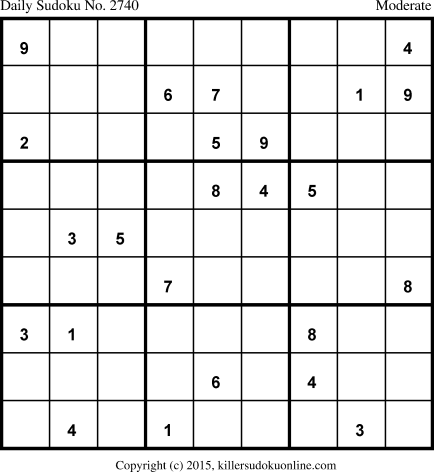 Killer Sudoku for 9/3/2015