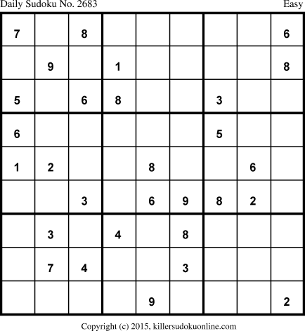 Killer Sudoku for 7/8/2015