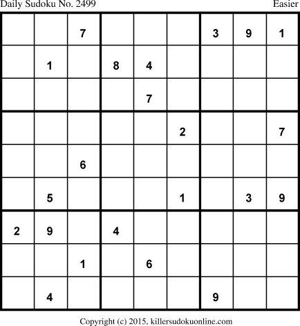 Killer Sudoku for 1/5/2015