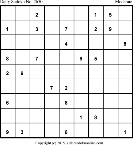Killer Sudoku for 6/5/2015