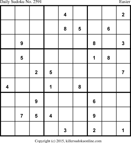 Killer Sudoku for 4/7/2015
