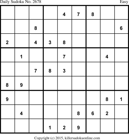 Killer Sudoku for 7/3/2015