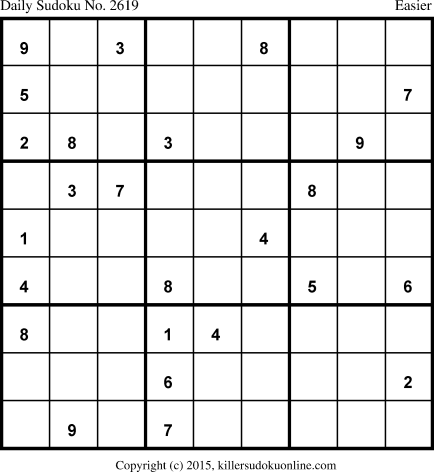 Killer Sudoku for 5/5/2015