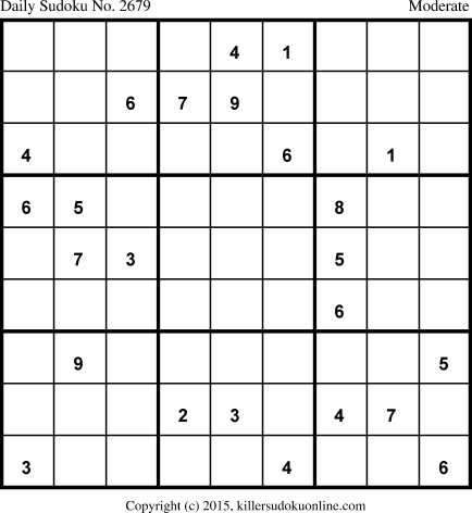 Killer Sudoku for 7/4/2015