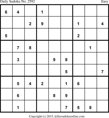 Killer Sudoku for 4/8/2015