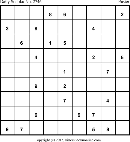 Killer Sudoku for 9/9/2015