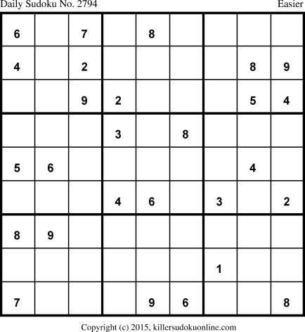 Killer Sudoku for 10/27/2015