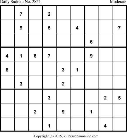 Killer Sudoku for 11/26/2015