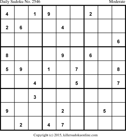 Killer Sudoku for 2/21/2015