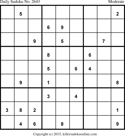 Killer Sudoku for 5/29/2015