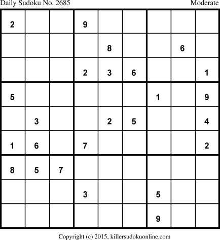 Killer Sudoku for 7/10/2015