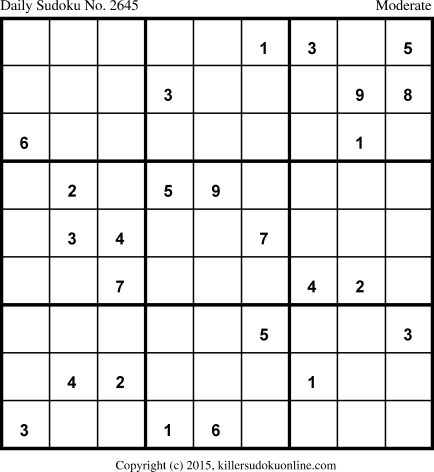 Killer Sudoku for 5/31/2015