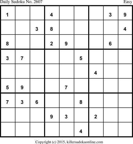 Killer Sudoku for 4/23/2015