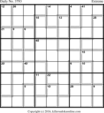 Killer Sudoku for 5/7/2016