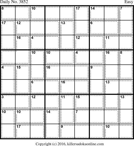 Killer Sudoku for 7/5/2016