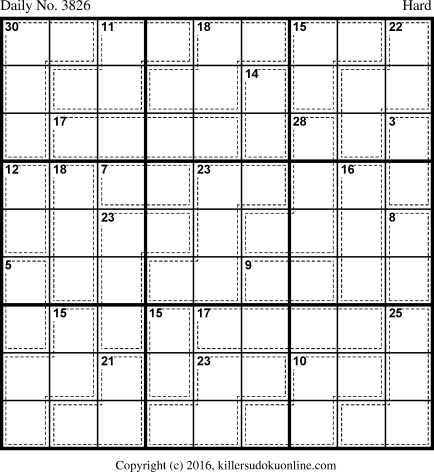 Killer Sudoku for 6/9/2016