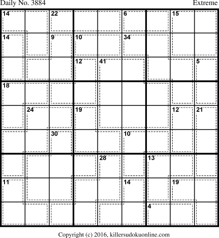 Killer Sudoku for 8/6/2016
