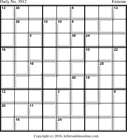 Killer Sudoku for 9/3/2016