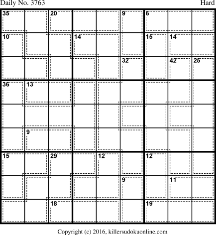 Killer Sudoku for 4/7/2016