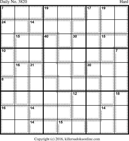 Killer Sudoku for 6/3/2016