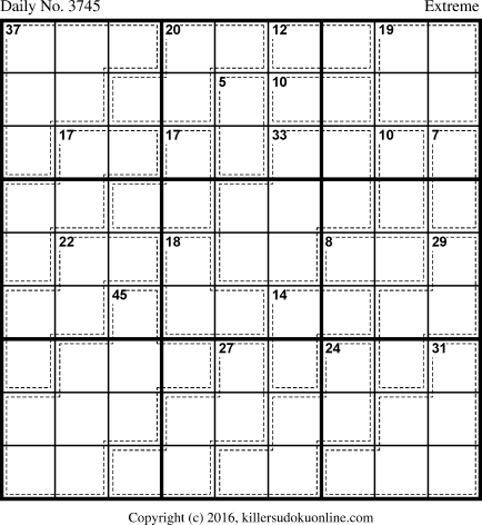 Killer Sudoku for 3/20/2016