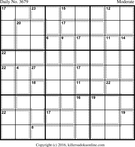 Killer Sudoku for 1/14/2016