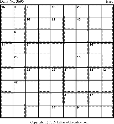 Killer Sudoku for 1/30/2016