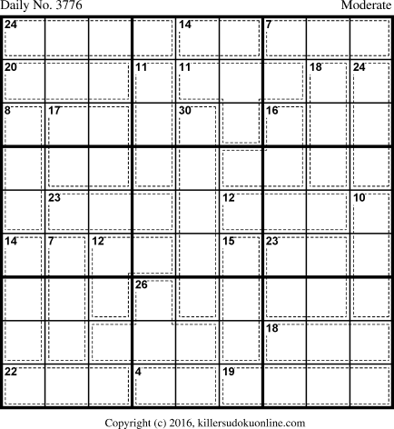 Killer Sudoku for 4/20/2016