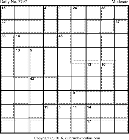 Killer Sudoku for 5/11/2016