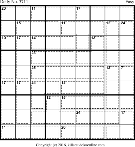 Killer Sudoku for 2/15/2016