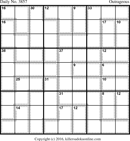 Killer Sudoku for 7/10/2016