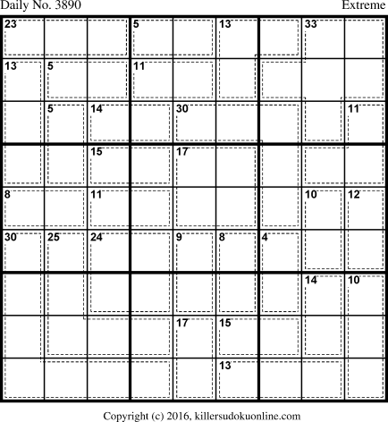 Killer Sudoku for 8/12/2016