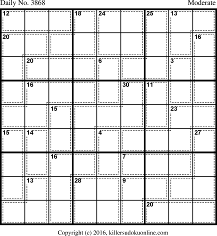 Killer Sudoku for 7/21/2016